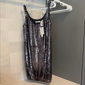 Laundry by Design Shimmering Black Sequin Mini Dress